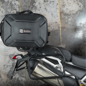 ZANA Vader 65L Hard Shell Tail Bag mounted on BMW 310 GS motorcycle
