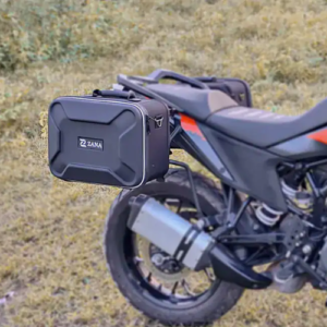 ZANA Roadster Saddle Bag 60L installed on BMW 310 GS adventure motorcycle