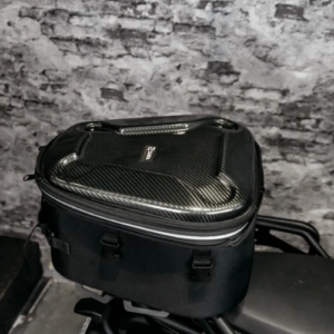 ZANA Pluto Carbon Hardshell Expandable Tail Bag 16L to 20L Motorcycle Luggage