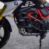 ZANA Lower Engine Guard with Black Puck installed on BMW G310 GS motorcycle