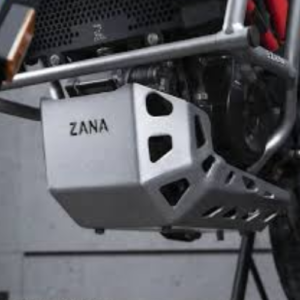 ZANA Aluminium Heavy Duty Silver Sump Guard Installed on BMW G310 GS Adventure Motorcycle