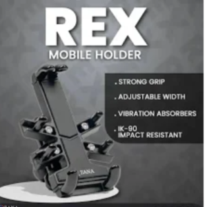 ZANA Universal Mobile Holder REX motorcycle phone mount without charger installed on bike handlebar