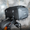 ZANA Vader 65L Hard Shell Tail Bag mounted on BMW 310 GS motorcycle