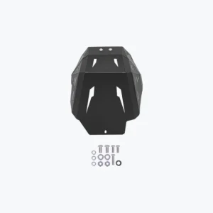 JB Racing X Pulse 210 Guardian Black Bash Plate installed on Hero Xpulse 210