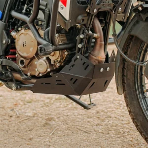 JB Racing X Pulse 210 Guardian Black Bash Plate installed on Hero Xpulse 210