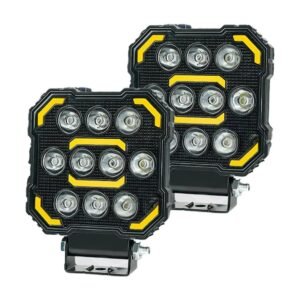 HJG 11 LED Fog Light 60W Universal for Bike and Car – LIU HJG Square Fog Light Set of 2