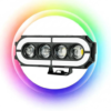HJG 4 Lens RGB Ring Projector Fog Light 60W with White Yellow RGB DRL for Cars and Bikes