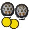 HJG 7 LED 140W Projector CREE Combo Fog Light with Yellow Cover for Bike and Car