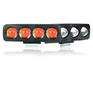 HJG 4 Lens Fog Light 80W Red Devil DRL Projector for Cars and Bikes