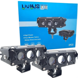 HJG S75 triple projector LED fog light 180W with red DRL for cars and bikes