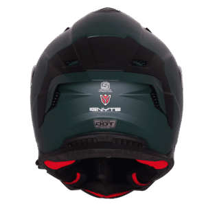 IGNYTE IGN-16 ISS DOT Solid Matt Green Helmet with Pinlock visor and D-ring retention system