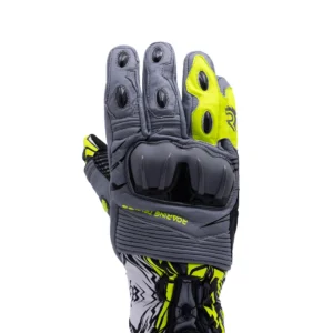 Roaring Toyz 33 Valcun Full Gauntlet Leather Riding Gloves with TPU Protection