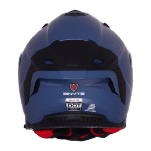IGNYTE IGN-16 ISS DOT Solid Matt Blue Full Face Helmet with Sun Visor