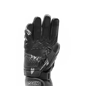 Roaring Toyz 33 Titan Full Gauntlet Leather Riding Gloves with Metal Knuckle Protection