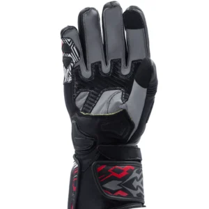 Roaring Toyz 33 Speedx Full Gauntlet Gloves Grey Red with TPU protection and leather build