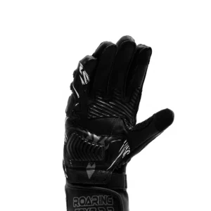 Roaring Toyz 33 Titan Full Gauntlet Leather Riding Gloves with Metal Knuckle Protection