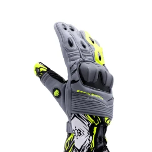 Roaring Toyz 33 Valcun Full Gauntlet Leather Riding Gloves with TPU Protection