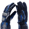Roaring Toyz Titan Full Gauntlet Gloves Black Blue with metal knuckle protection