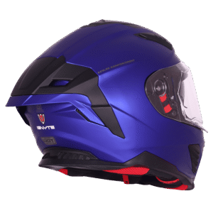 IGNYTE IGN-16 ISS DOT Solid Glossy Y Blue full face helmet with sun visor and DOT ISI certification