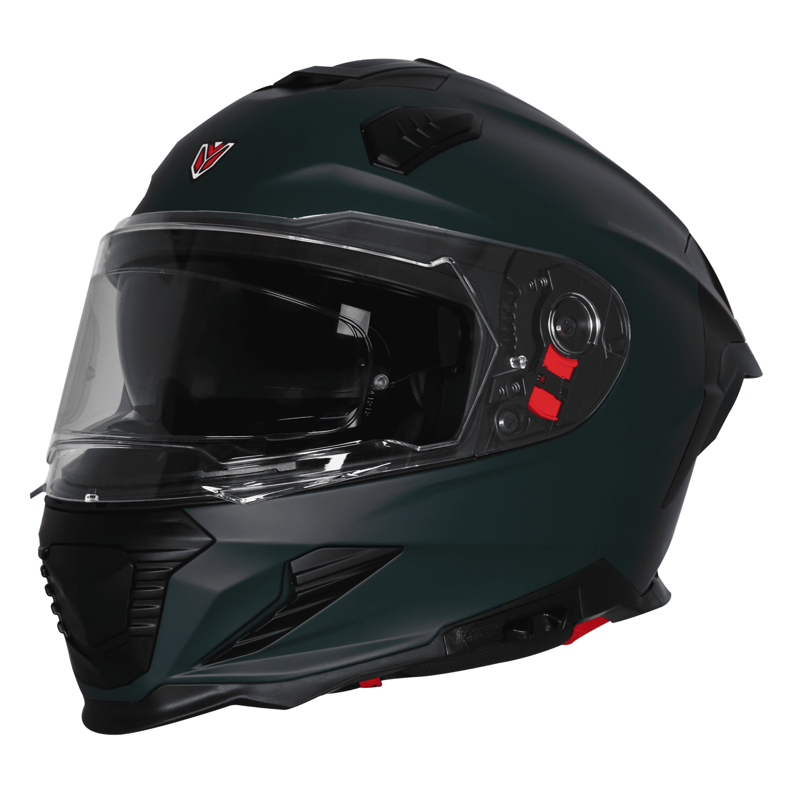 IGNYTE IGN-16 ISS DOT Solid Matt Green Helmet with Pinlock visor and D-ring retention system