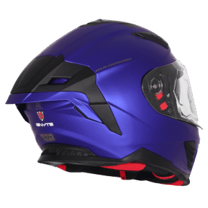 IGNYTE IGN-16 ISS DOT ISI Solid Matt Yellow Blue Full Face Helmet side profile view