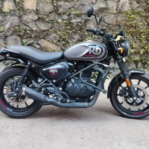 SS MotoCorp slip-on exhaust for Royal Enfield Hunter 350 stainless steel lightweight motorcycle silencer with removable DB killer