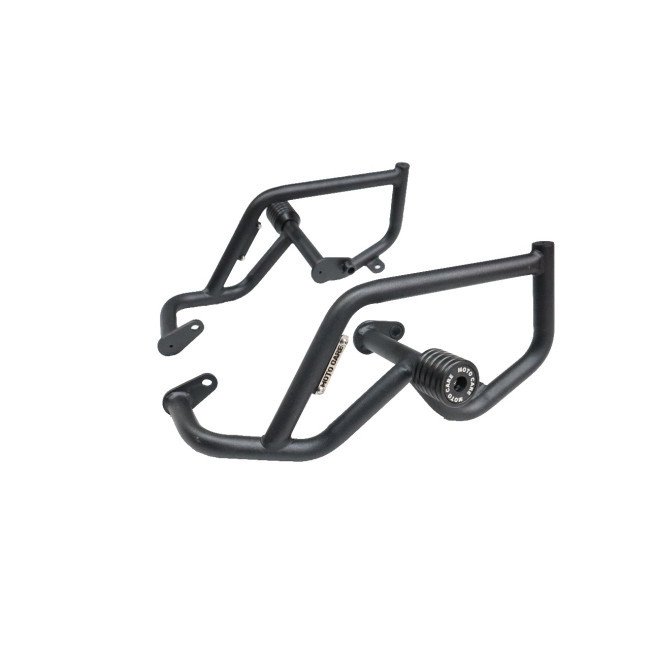 Motocare 2 Slider Crash Guard installed on Speed T4 bike for protection