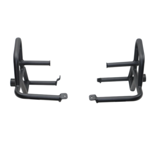 Motocare crash guard with dual sliders installed on Kawasaki Versys 300 for engine and frame protection