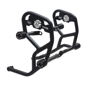 MotoCare 4 Slider Crash Guard installed on Yamaha XSR 155 for bike protection