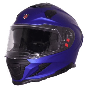 IGNYTE IGN-16 ISS DOT Solid Glossy Y Blue full face helmet with sun visor and DOT ISI certification