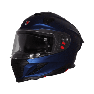 IGNYTE IGN-16 ISS DOT Solid Glossy Armada Blue Full Face Helmet with Sun Visor
