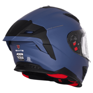 IGNYTE IGN-16 ISS DOT Solid Matt Blue Full Face Helmet with Sun Visor