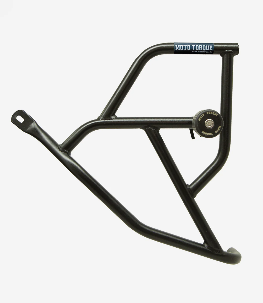 Moto Torque Guardian Crash Guard installed on Royal Enfield Himalayan adventure motorcycle