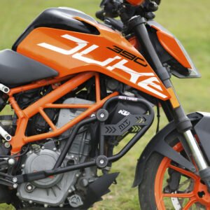Moto Torque Storm Crash Guard installed on KTM Duke 250 and Duke 390 for engine and tank protection