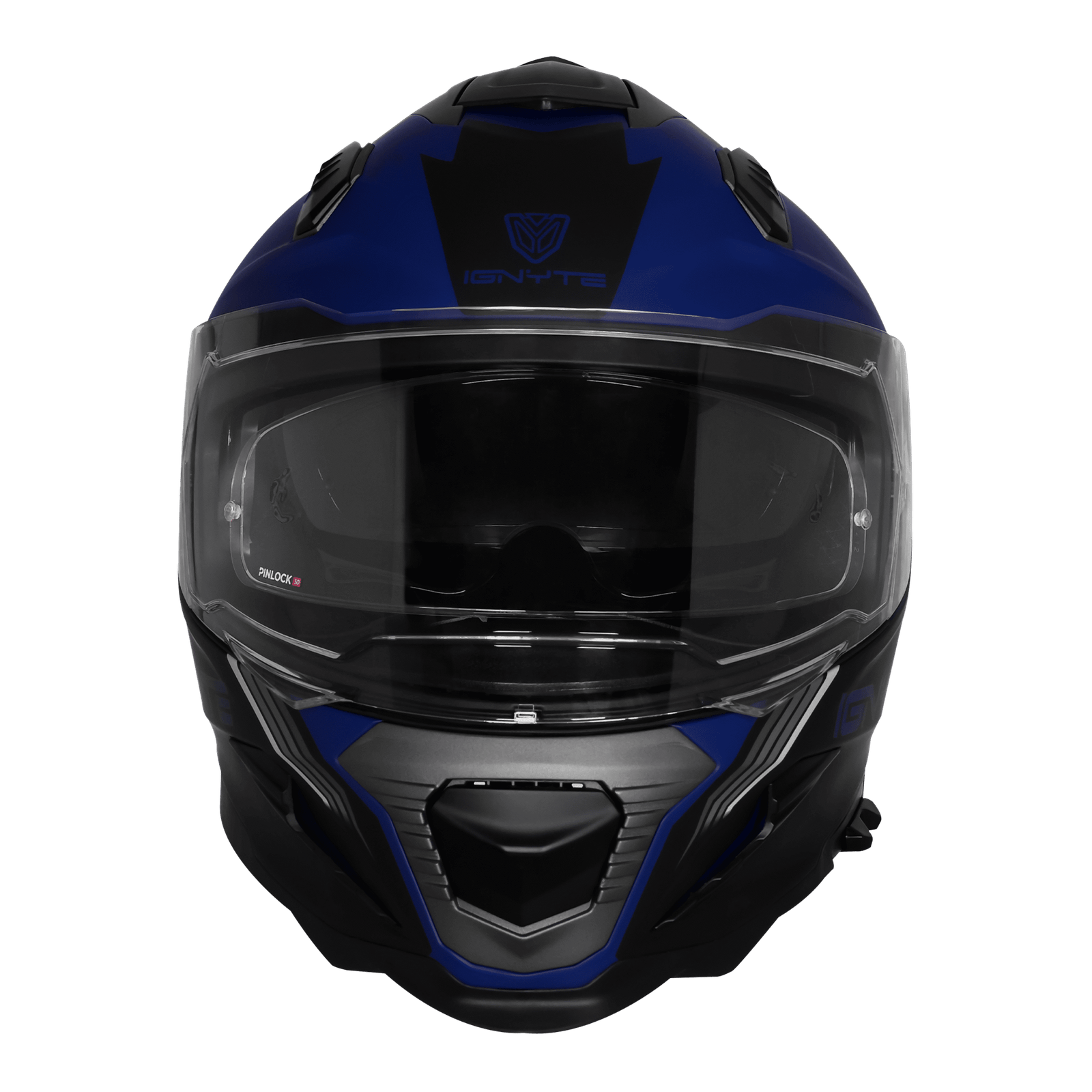 IGNYTE IGN-16 ISS DOT Quantumm Matt Navy Blue with White Grey Full Face Helmet