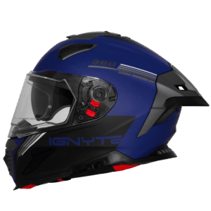 IGNYTE IGN-16 ISS DOT Quantumm Matt Navy Blue with White Grey Full Face Helmet