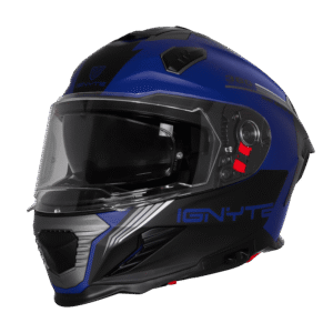 IGNYTE IGN-16 ISS DOT Quantumm Matt Navy Blue with White Grey Full Face Helmet
