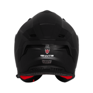 IGNYTE IGN-16 ISS DOT Solid Glossy Black Full Face Helmet with Sun Visor