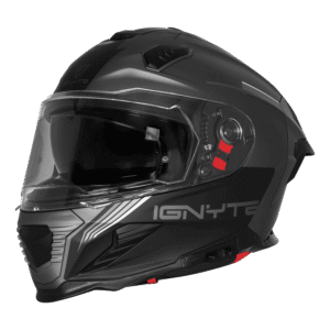 IGNYTE IGN-16 ISS DOT Quantumm Glossy Grey White Full Face Helmet with Pinlock Visor