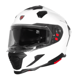 IGNYTE IGN-16 ISS DOT Solid Glossy White full face helmet with Pinlock visor and sun shield