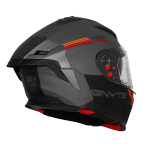 IGNYTE IGN-16 ISS DOT Quantumm Glossy Dark Grey Anthracite Red Orange Full Face Helmet
