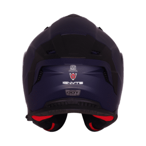 IGNYTE IGN-16 ISS DOT Solid Matt Deep Blue full face helmet with sun visor and Pinlock lens