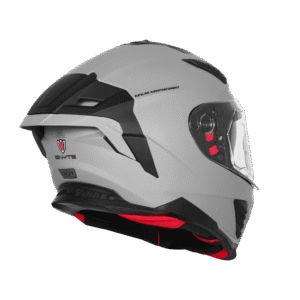 IGNYTE IGN-16 ISS DOT Solid Glossy Grey Full Face Helmet with Sun Visor and D-Ring Lock