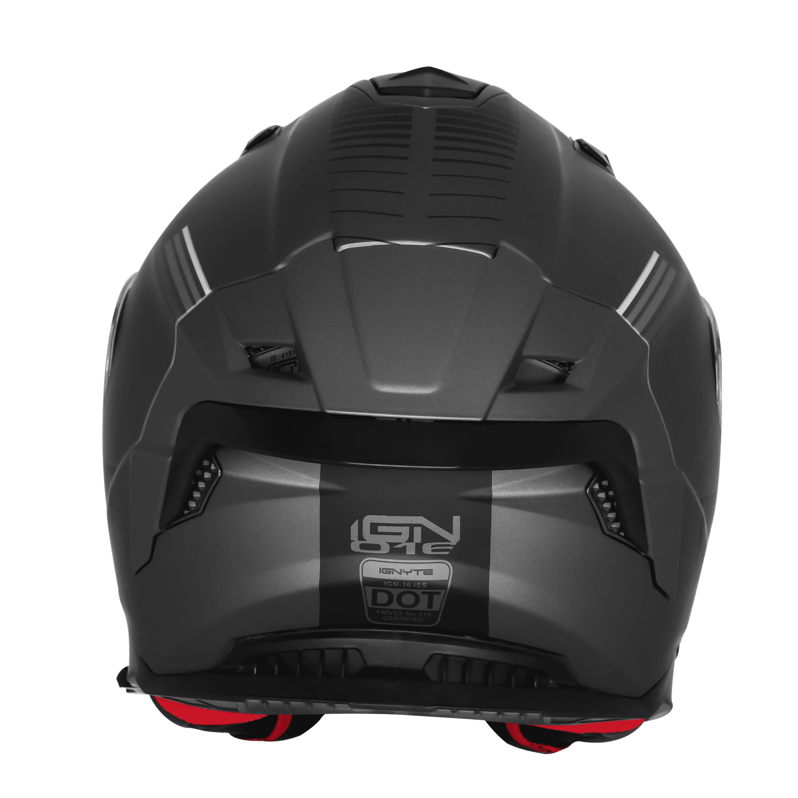 IGNYTE IGN-16 ISS DOT Quantumm Glossy Grey White Full Face Helmet with Pinlock Visor