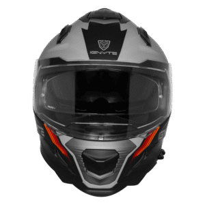 IGNYTE IGN-16 ISS DOT Quantumm Matt Titanium Grey with Orange Red Full Face Helmet