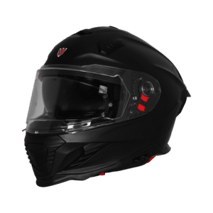 IGNYTE IGN-16 ISS DOT Solid Glossy Black Full Face Helmet with Sun Visor