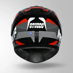 STUDDS Raider D2 Brook Decor Full Face Helmet Black and Red