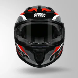 STUDDS Raider D2 Brook Decor Full Face Helmet Black and Red