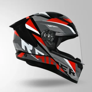 STUDDS Raider D2 Brook Decor Full Face Helmet Black and Red