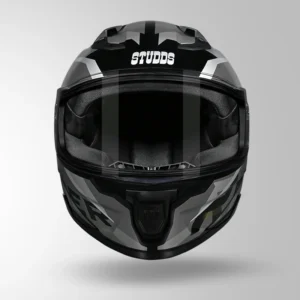 Studds Raider D2 Brook Decor Helmet Black Grey ISI Certified Full Face Helmet